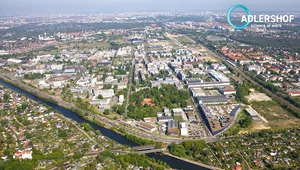 Aerial view of Adlershof photographed from Ernst-Ruska-Ufer © WISTA.Plan GmbH/Dirk Laubner