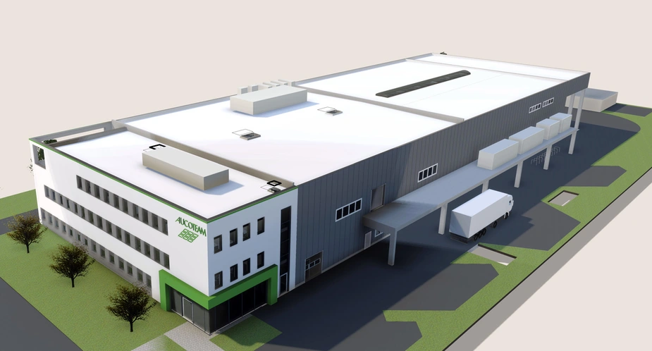 Visualisierung des neuen Prüfzentrums der Aucoteam GmbH © Goldbeck Nordost GmbH
