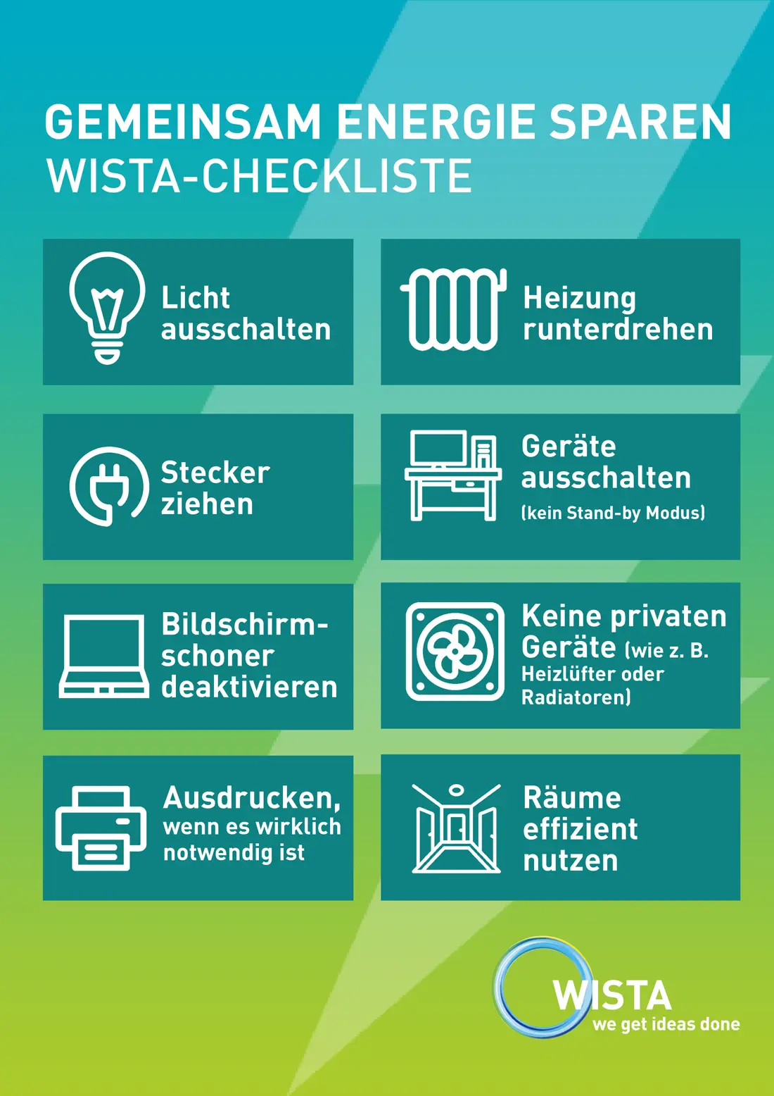 Energiesparen Checkliste