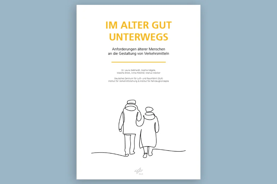 Strichzeichnung eines älteren Paars