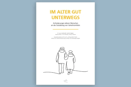 Strichzeichnung eines älteren Paars