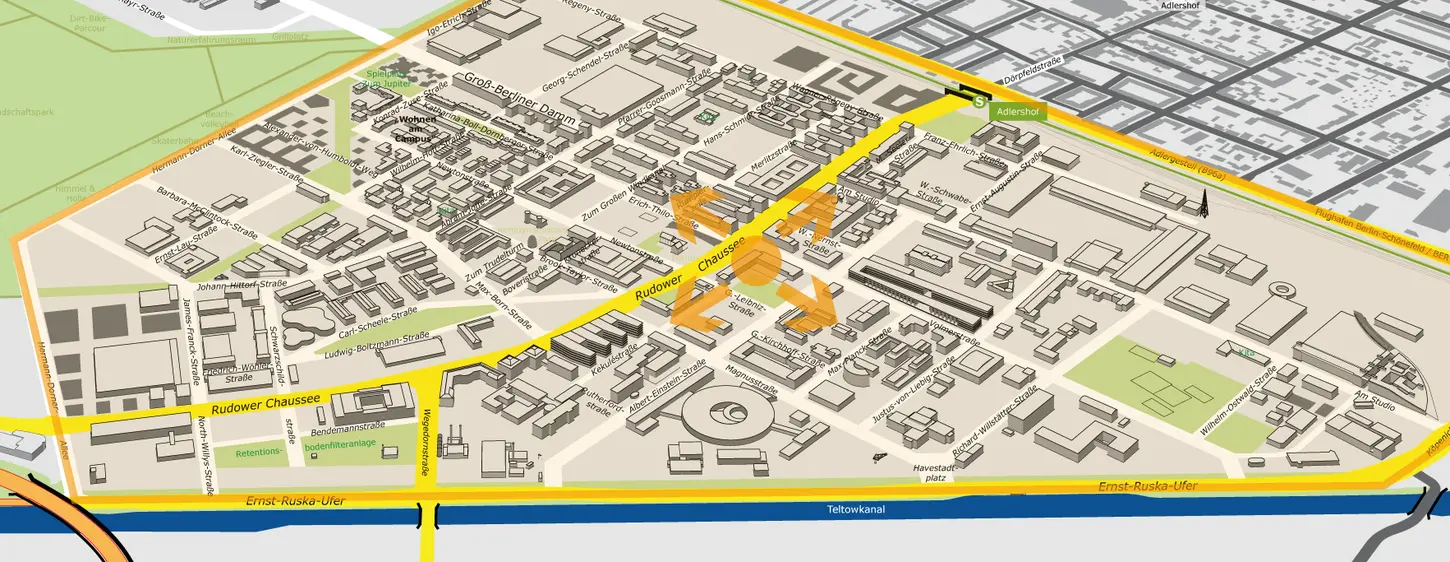 Karte des Technologieparks