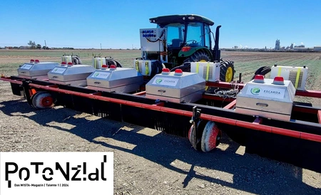 Tractor with laser system for weed control © Escarda
