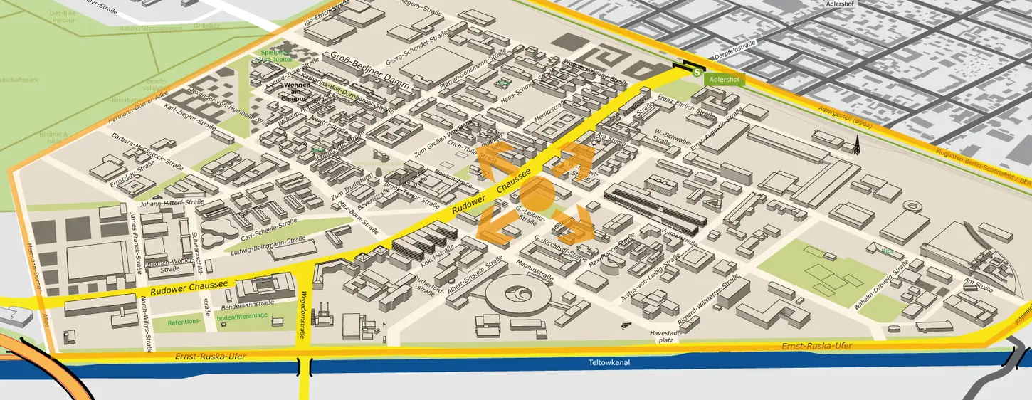 Karte des Technologieparks