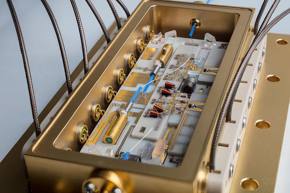 Extended Cavity Diode Laser (ECDL)-Lasermodul © FBH/B. Schurian