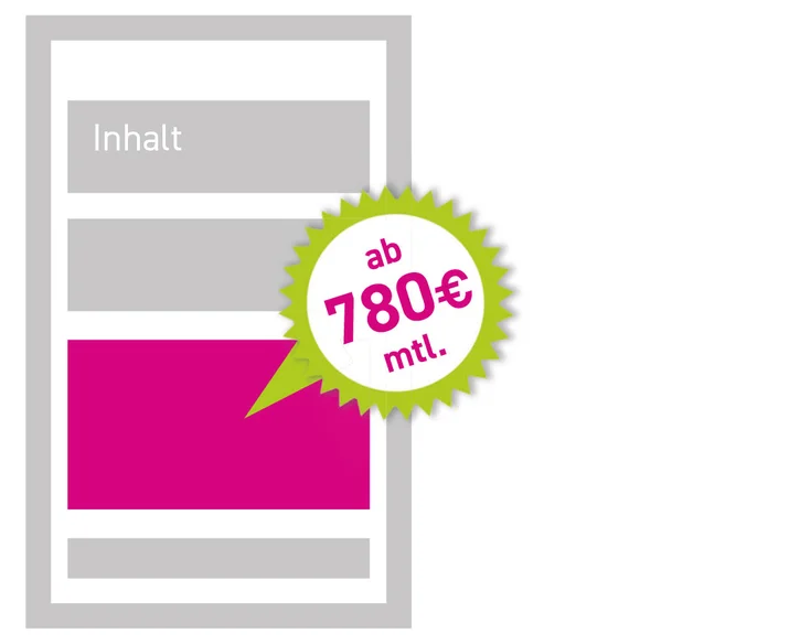 Werbebanner Onlinewerbung Mobil