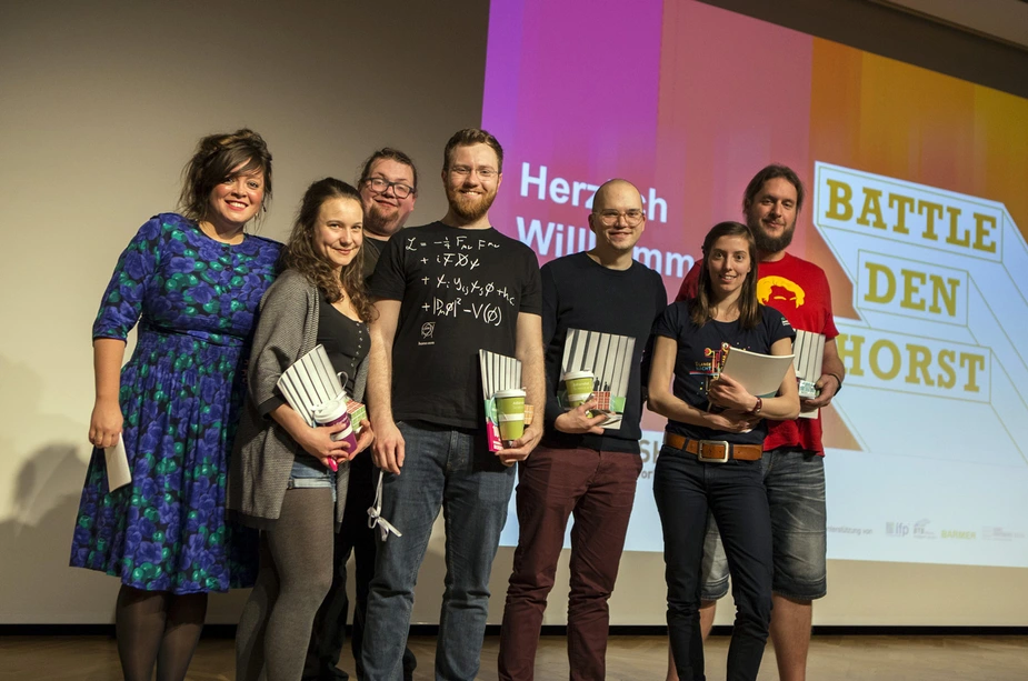 Teilnehmer Science Slam Adlershof. Foto: policult