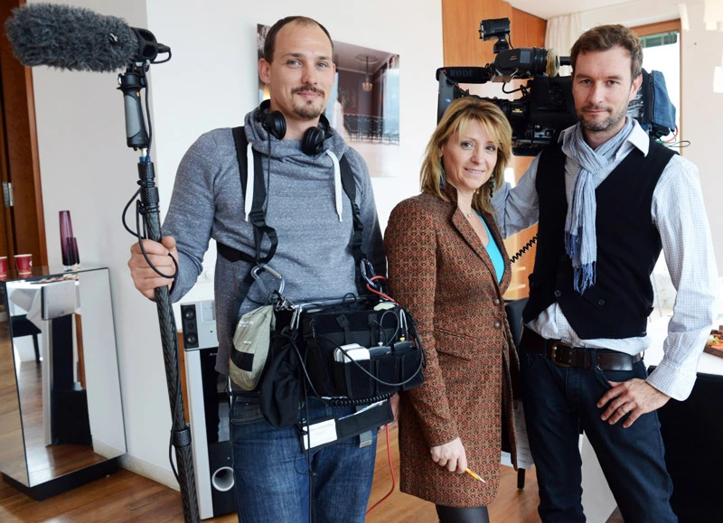 Brennen für ihre Arbeit: Birgit Hoyer und Team von TV MScout. Bild: © WISTA