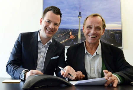 Voller Ideen: Olaf Zachert und Ralf Gawel von doppio TV. Bild: © Adlershof Journal