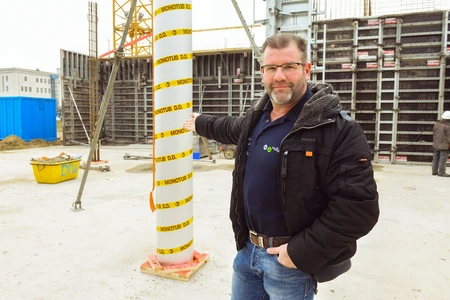 Matthias Blankenburg auf der „Air Lofts“-Baustelle, Vollack Berlin Adlershof