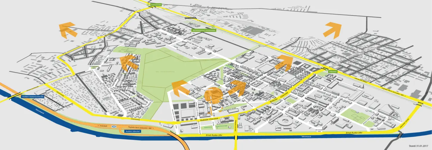 Karte Energienetz Berlin Adlershof