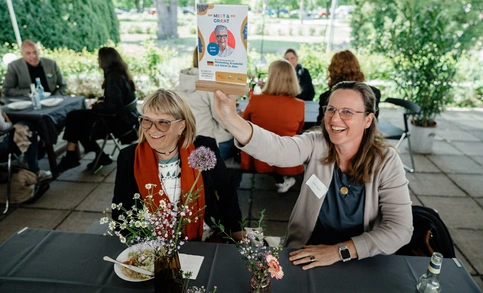 Guests at the WISTA terrace