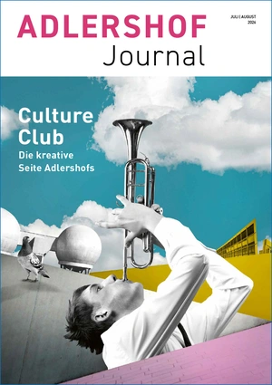 Cover: Collage aus Flächen, Gebäuden und einem Trompeter